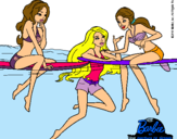 Dibujo Barbie y sus amigas pintado por lara2002