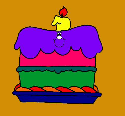 Dibujo Pastel de cumpleaños pintado por valeyma