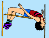 Dibujo Salto de altura pintado por atletismo