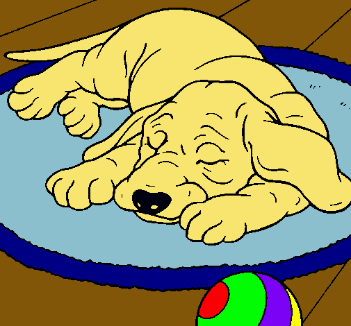 Dibujo Perro durmiendo pintado por Rauly