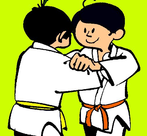 Dibujo Judo amistoso pintado por Adelpho