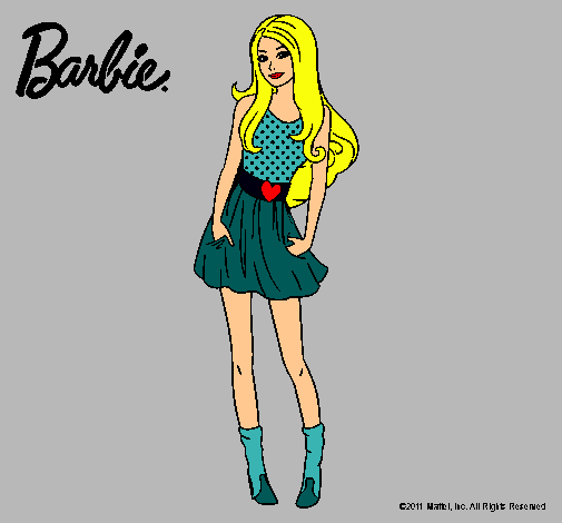 Dibujo Barbie veraniega pintado por Dilccy
