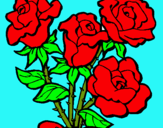 Dibujo Ramo de rosas pintado por meralis
