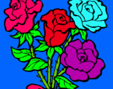 Dibujo Ramo de rosas pintado por memela1 
