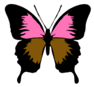 Dibujo Mariposa con alas negras pintado por reynamara