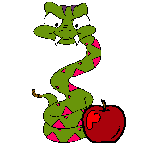 Dibujo Serpiente y manzana pintado por Adrizsilva