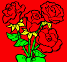 Dibujo Ramo de rosas pintado por RAUDEL