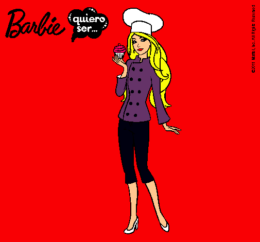 Dibujo Barbie de chef pintado por nu-ria