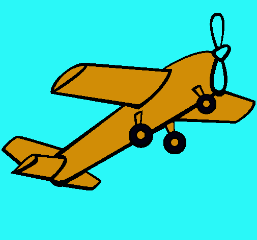 Dibujo Avión de juguete pintado por rios