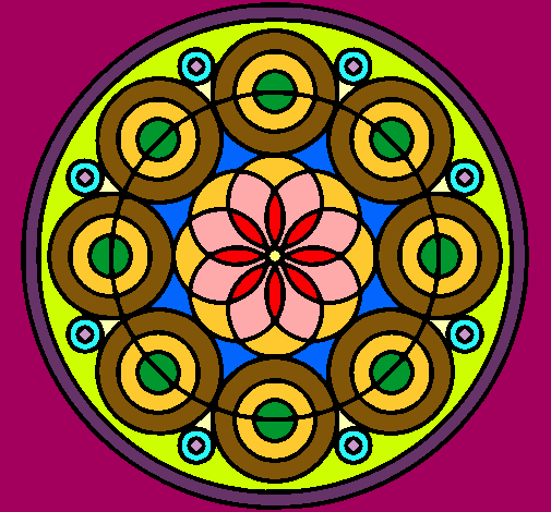 Dibujo Mandala 35 pintado por Adelpho