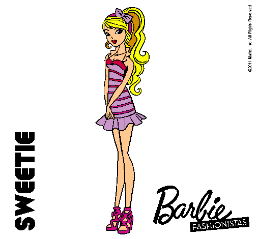 Dibujo Barbie Fashionista 6 pintado por marta_