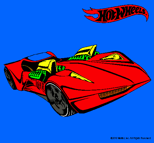 Dibujo Hot Wheels 4 pintado por estebann-e