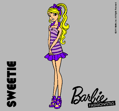 Dibujo Barbie Fashionista 6 pintado por Dilccy