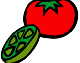 Dibujo Tomate pintado por tomatoes
