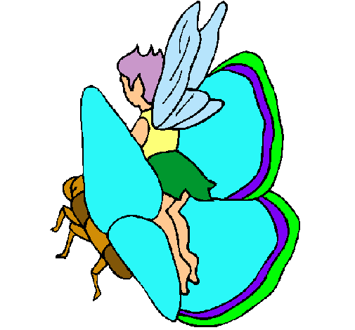 Dibujo Duende y mariposa pintado por aleja_2225
