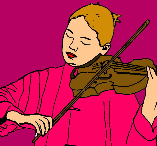 Dibujo Violinista pintado por kukusumusu