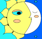 Dibujo Sol y luna 3 pintado por DANISA