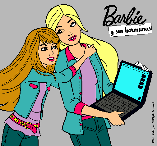 Dibujo El nuevo portátil de Barbie pintado por zu-star