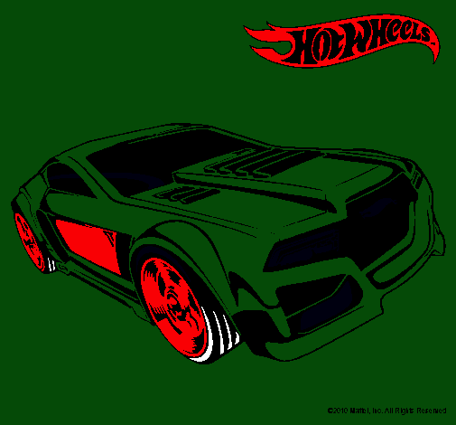 Dibujo Hot Wheels 5 pintado por natanael