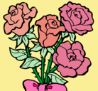 Dibujo Ramo de rosas pintado por marimaripopo