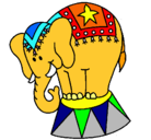 Dibujo Elefante actuando pintado por julian08