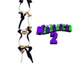 Dibujo Madagascar 2 Pingüinos pintado por wiskas