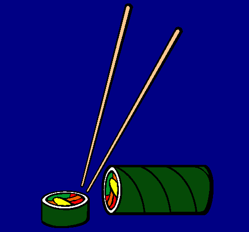 Dibujo Sushi pintado por lor546