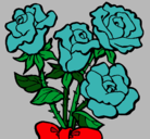 Dibujo Ramo de rosas pintado por Dilccy