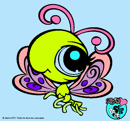 Dibujo Mariposa Littlest Pet Shop pintado por anlly05