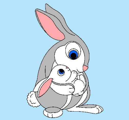 Dibujo Madre conejo pintado por Dilccy