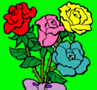 Dibujo Ramo de rosas pintado por nicolas138