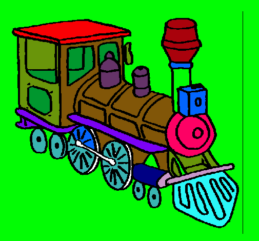 Dibujo Tren pintado por katherinee