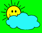 Dibujo Sol y nube pintado por peluchin  