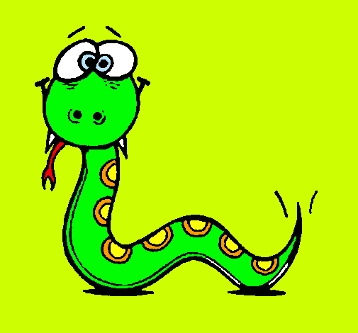 Dibujo Serpiente 3 pintado por elisa123