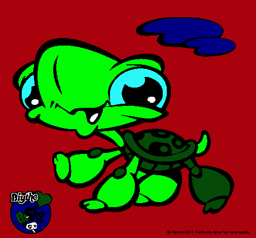 Dibujo Tortuga Littlest Pet Shop pintado por DRDR