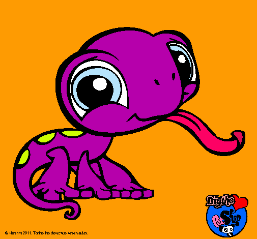 Dibujo Lagarto Littlest Pet Shop pintado por mini-panda