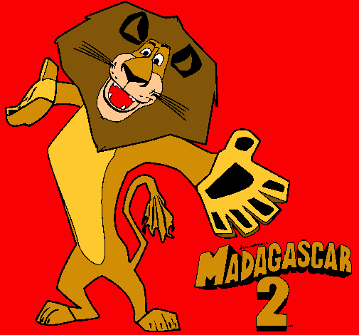 Dibujo Madagascar 2 Alex 2 pintado por edwuar