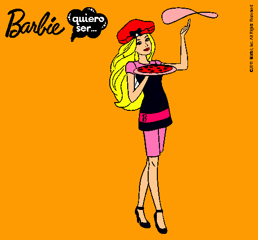 Dibujo Barbie cocinera pintado por nu-ria