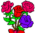 Dibujo Ramo de rosas pintado por carelis 