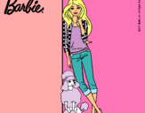 Dibujo Barbie con cazadora de cuadros pintado por Elenucha