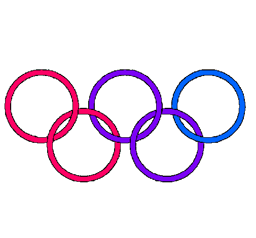 Dibujo Anillas de los juegos olimpícos pintado por aguapavero