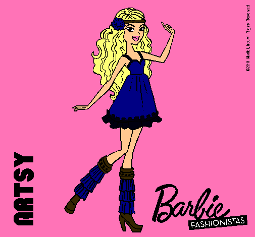 Dibujo Barbie Fashionista 1 pintado por DINOSKA