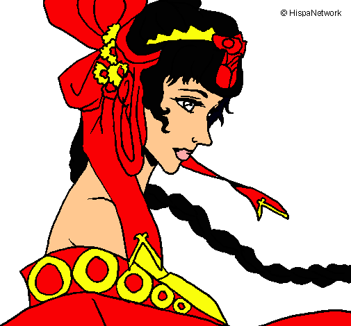 Dibujo Princesa china pintado por soledad28