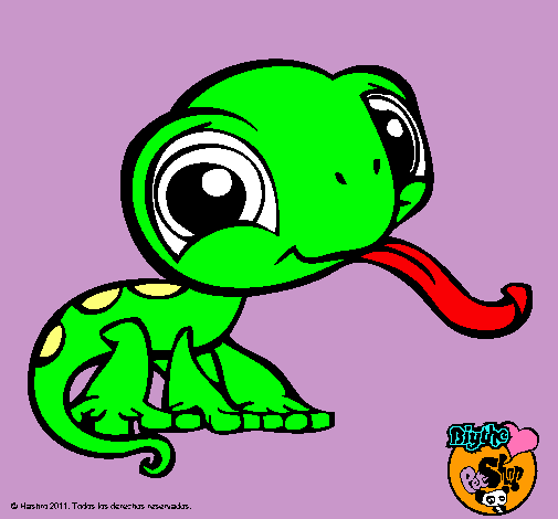 Dibujo Lagarto Littlest Pet Shop pintado por Susejp