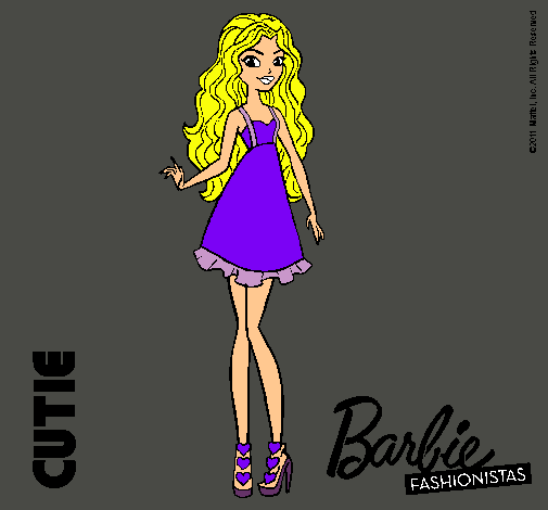 Dibujo Barbie Fashionista 3 pintado por encarna