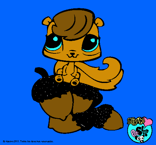 Dibujo Ardilla Littlest Pet Shop pintado por Susejp