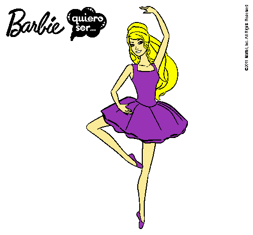 Dibujo Barbie bailarina de ballet pintado por neyjua