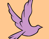 Dibujo Paloma de la paz al vuelo pintado por ceibo