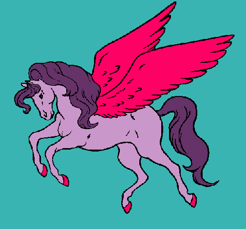 Dibujo Pegaso volando pintado por cristy43