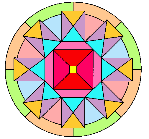 Dibujo Mandala 30 pintado por tarados